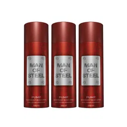 Man of Steel Men Set of 3 Pump Deodorant Body Spray - 127 g each-picture-37