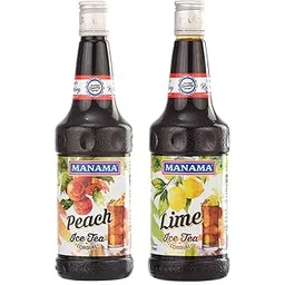 Manama Ice Tea Lime and Peach Fruit Flavoured Syrups, Pack of 2, 750ML Each-image-9