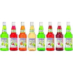 Manama Mojito Fruit Syrups Combo Pack Of Lime And Mint, Strawberry, Orange, Ginger, Green Apple. Chilli, Kiwi And Raspberry Flavoured Syrups, Liquid, 500Ml Each, Pack Of 8-image-8