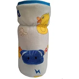 Manan Shopee Bottle Covers for Philips Avent/Broad Neck Soft Plush Stretchable Baby Feeding Bottle Tote Bag Cover with Strap (250, 260ml, 330 ml -Blue)-picture-37