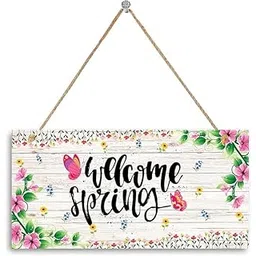 Mandala Soul Welcome Spring Door Sign – Hanging Farmhouse Wall Decor for Porch, Kitchen, Living Room, Patio – Flower Indoor & Outdoor Holiday Decoration – House Warming Gifts New Home- 11.8" x 5.9"-image-49