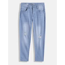 M&H Juniors Girls Slim Fit Mildly Distressed Stretchable Jeans-picture-25