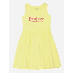 M&H Juniors Girls Typography Printed Fit and Flare Dress-image-27