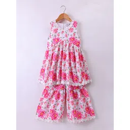 M'andy Girls Floral Printed Regular Kurti with Palazzos-picture-28