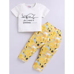 M'andy Girls Printed Pure Cotton T-shirt With Trouser-picture-10