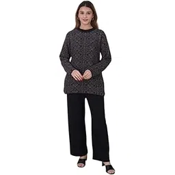 manera Premium Women's Winter wear Self Design Woolen Knitted Designer Cord Set (2 pcs)-picture-11