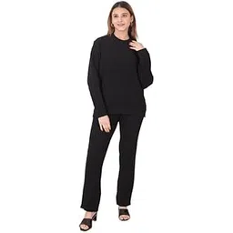 manera Premium Women's Winter wear Self Design Woolen Knitted Designer Cord Set (2 pcs)-picture-30