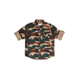 Manet Kids Multicolor Cotton Camouflage Shirt-picture-19