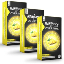 manforce Overtime Pineapple 3in1 (Ribbed, Contour, Dotted) Condoms - 10 Pieces x Pack of 3 Condom-picture-13