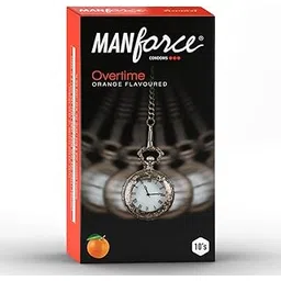 Manforce Overtime 3 In 1 Orange Flavour Condoms, 10 Count-picture-32