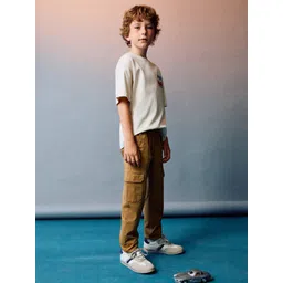 Mango Kids Boys Jogger Cargos Trousers-picture-29