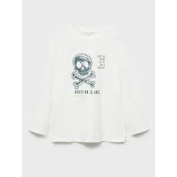 Mango Kids Boys Printed Pure Cotton T-Shirt-picture-32