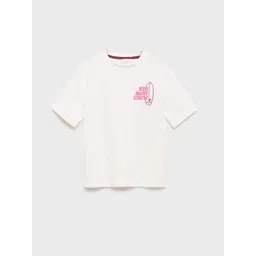 Mango Kids Boys Puff Print Drop-Shoulder Sleeves Pure Cotton T-shirt-picture-20