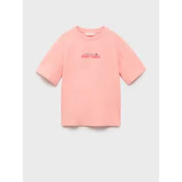 Mango Kids Boys Puff Printed Drop-Shoulder Sleeves Pure Cotton T-shirt-picture-53