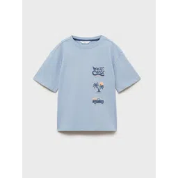 Mango Kids Boys Pure Cotton Applique T-shirt-picture-36