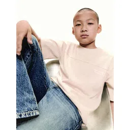 Mango Kids Boys Pure Cotton Drop-Shoulder Sleeves T-shirt-picture-23