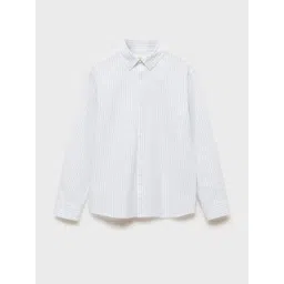 Mango Kids Boys Pure Cotton Oxford Striped Shirt-picture-35