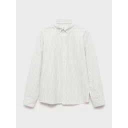 Mango Kids Boys Pure Cotton Oxford Striped Shirt-picture-39