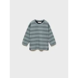 Mango Kids Boys Pure Cotton Striped T-shirt-picture-34