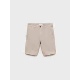 Mango Kids Boys Solid Above Knee Length Chino Shorts-picture-10