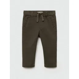 Mango Kids Boys Solid Military Inspired Chinos image 1
