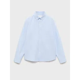 Mango Kids Boys Solid Pure Cotton Casual Shirt-picture-17
