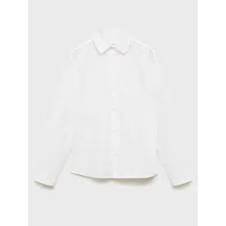 Mango Kids Boys Solid Pure Cotton Shirt-picture-20