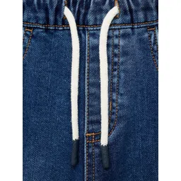 Mango Kids Boys Solid Regular Fit Denim Shorts image 2