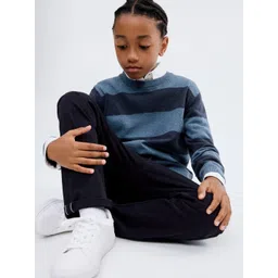 Mango Kids Boys Striped Pure Cotton Pullover-picture-38