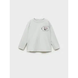 Mango Kids Boys Typography Printed Pure Cotton T-shirt-picture-10