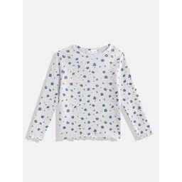 Mango Kids Girls Floral Print Ribbed Top-picture-40