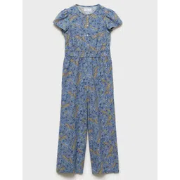 Mango Kids Girls Floral Printed Pure Cotton Jumpsuit-picture-33