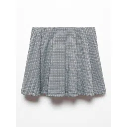 Mango Kids Girls Houndstooth Printed Flared Skirt-picture-31