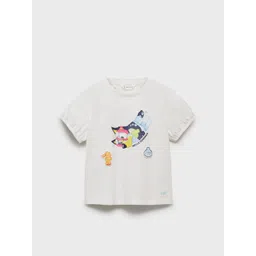 Mango Kids Girls Print Puff Sleeve Cotton Top-picture-25