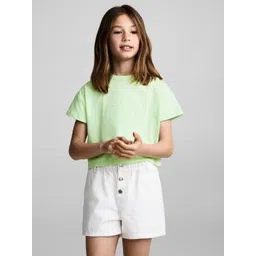 Mango Kids Girls Pure Cotton Applique T-Shirt With Styled Back-picture-40