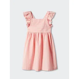Mango Kids Girls Striped Gathered Detail Empire Dress-picture-26