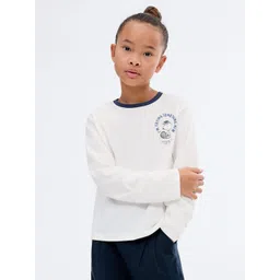 Mango Kids Girls Typography Printed Pure Cotton T-shirt-picture-49