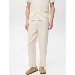 MANGO MAN Elasticated Waist Straight Fit Trousers-picture-27