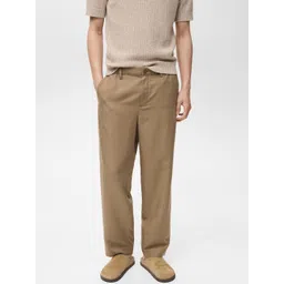 MANGO MAN Elasticated Waist Straight Fit Trousers-picture-30