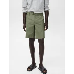 MANGO MAN Men Slim Fit Pure Cotton Shorts-picture-37