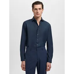 MANGO MAN Pure Cotton Slim Fit Formal Shirt-picture-17