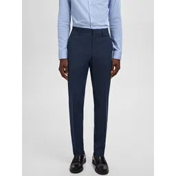 MANGO MAN Self-Design Slim Fit Formal Trousers-picture-22