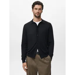 MANGO MAN Shirt Collar Woollen Cardigan-picture-15
