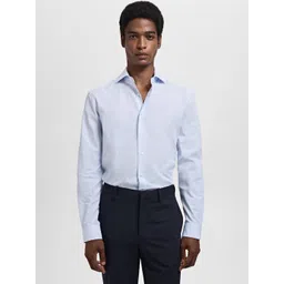 MANGO MAN Striped Slim Fit Pure Cotton Formal Shirt-picture-36