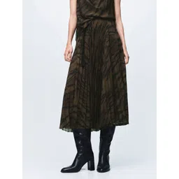 MANGO Animal Printed Accordion Pleated A-Line Midi Skirt-picture-33