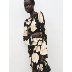 MANGO Floral Print A-Line Dress-picture-32