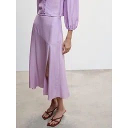 MANGO Front Slit A-line Sustainable Skirt-picture-17