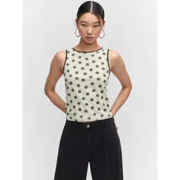MANGO Geometric Print Cut-Out Back Top-picture-18
