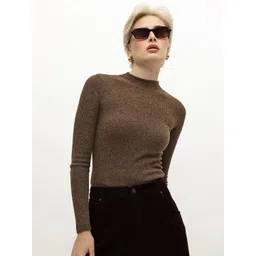 MANGO High Neck Fitted Ribbed Pullover-picture-10