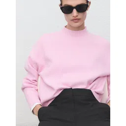 MANGO High Neck Oversized Sweaters-picture-16